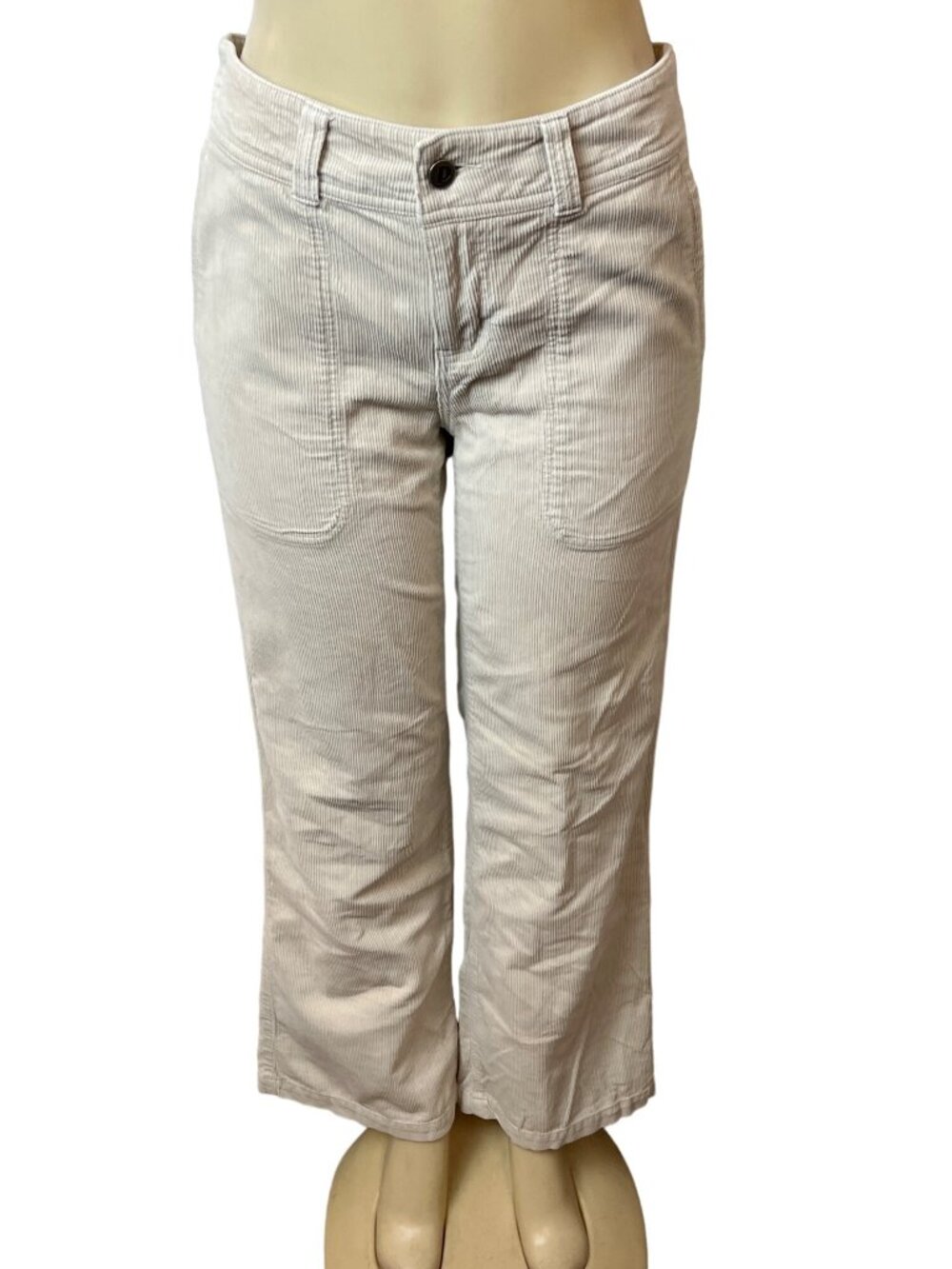 Patagonia Women's Beige High Waist Corduroy Capri Pants Sz 8